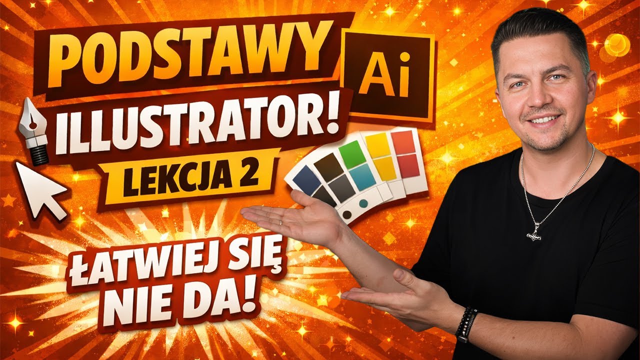 Podstawowe Narzędzia ADOBE ILLUSTRATOR Lekcja 2 ABSOLUTNE PODSTAWY | Kurs Adobe #Illustrator