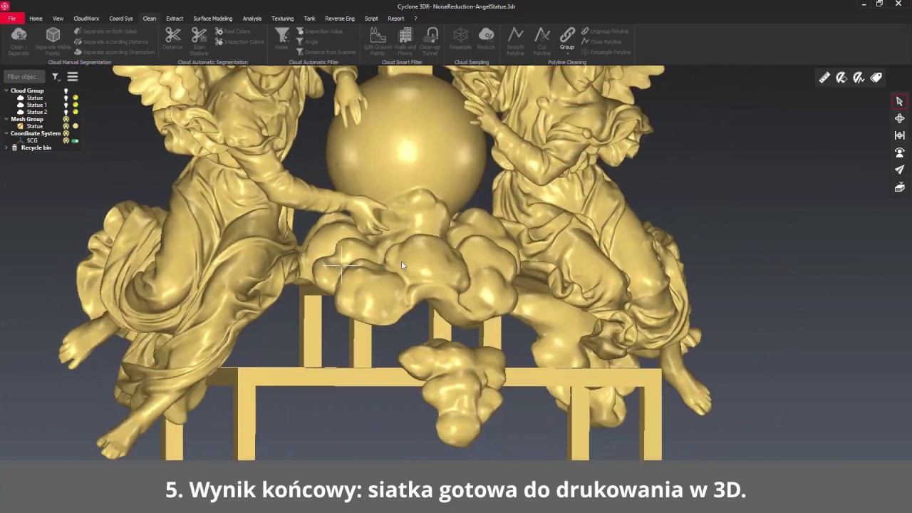Cyclone 3DR - Ręczne czyszczenie chmury punkt&oacute;w - rzeźba