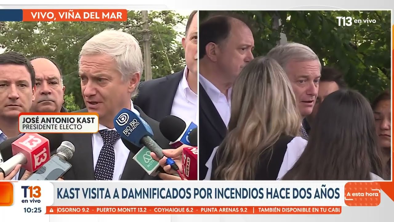 Kast visita a damnificados por incendios hace dos años en Viña del Mar