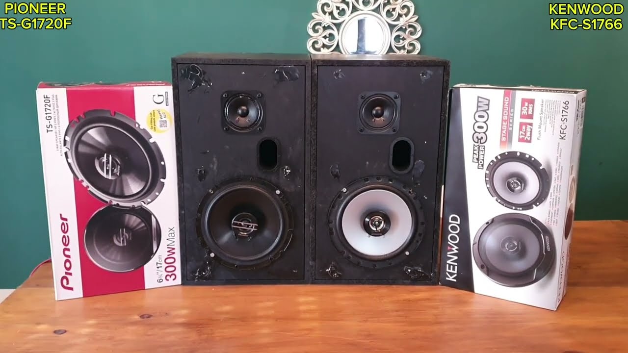 PIONEER TS-G1720F vs KENWOOD KFC-S1766 . TEST CALIDAD DE SONIDO .
