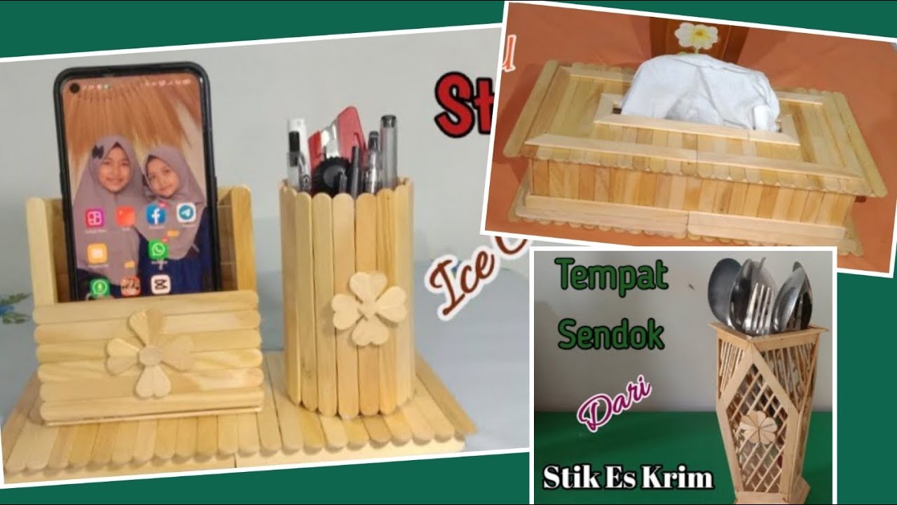 Ide kreatif kerajinan dari stik es krim