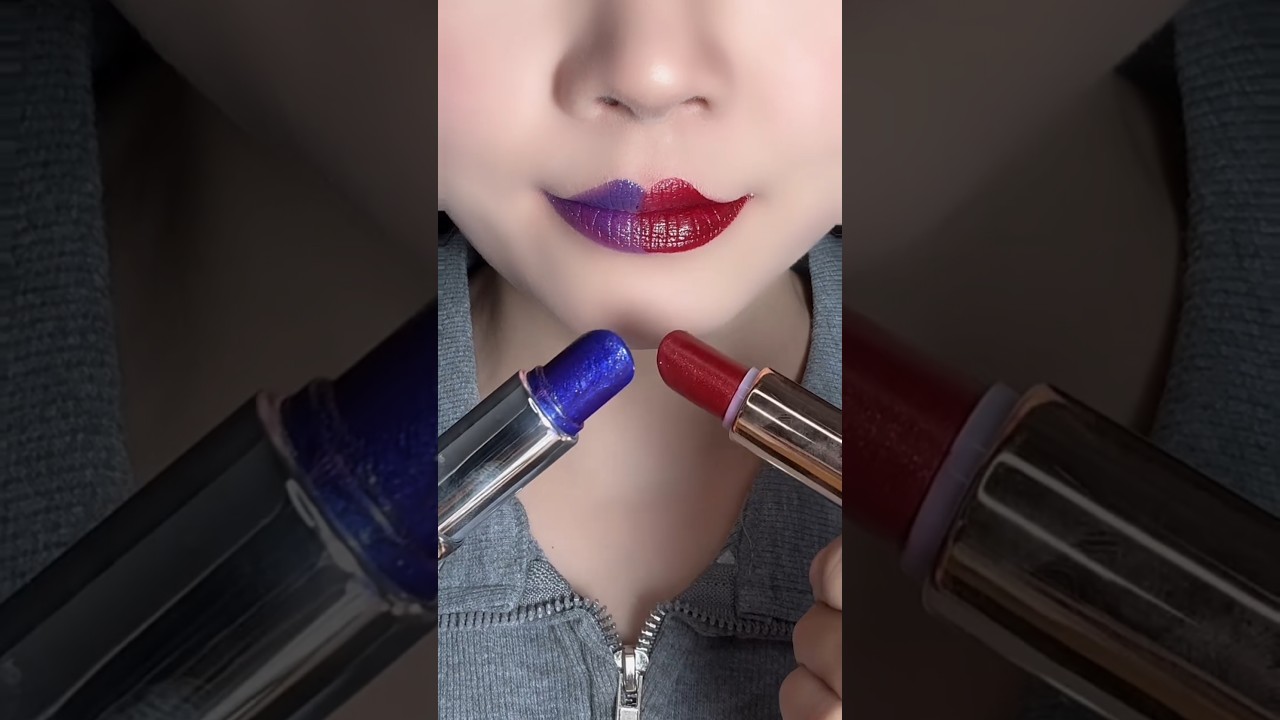 Red &hearts;️ VS Blue 💙 Lipstick Tutorial, Beauty Tips
