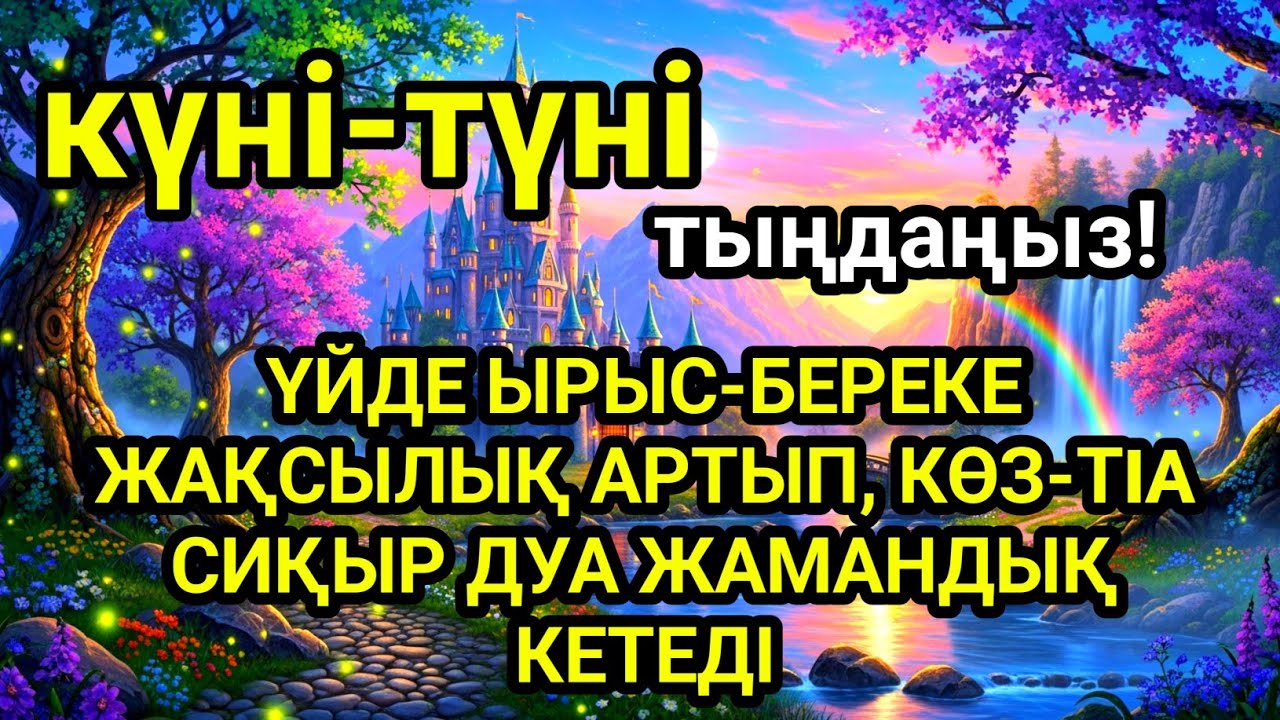 Үйде ырыс-береке жақсылық орнайды, көз-тіл жамандық сиқыр кетеді💯 күмән жоқ☝️