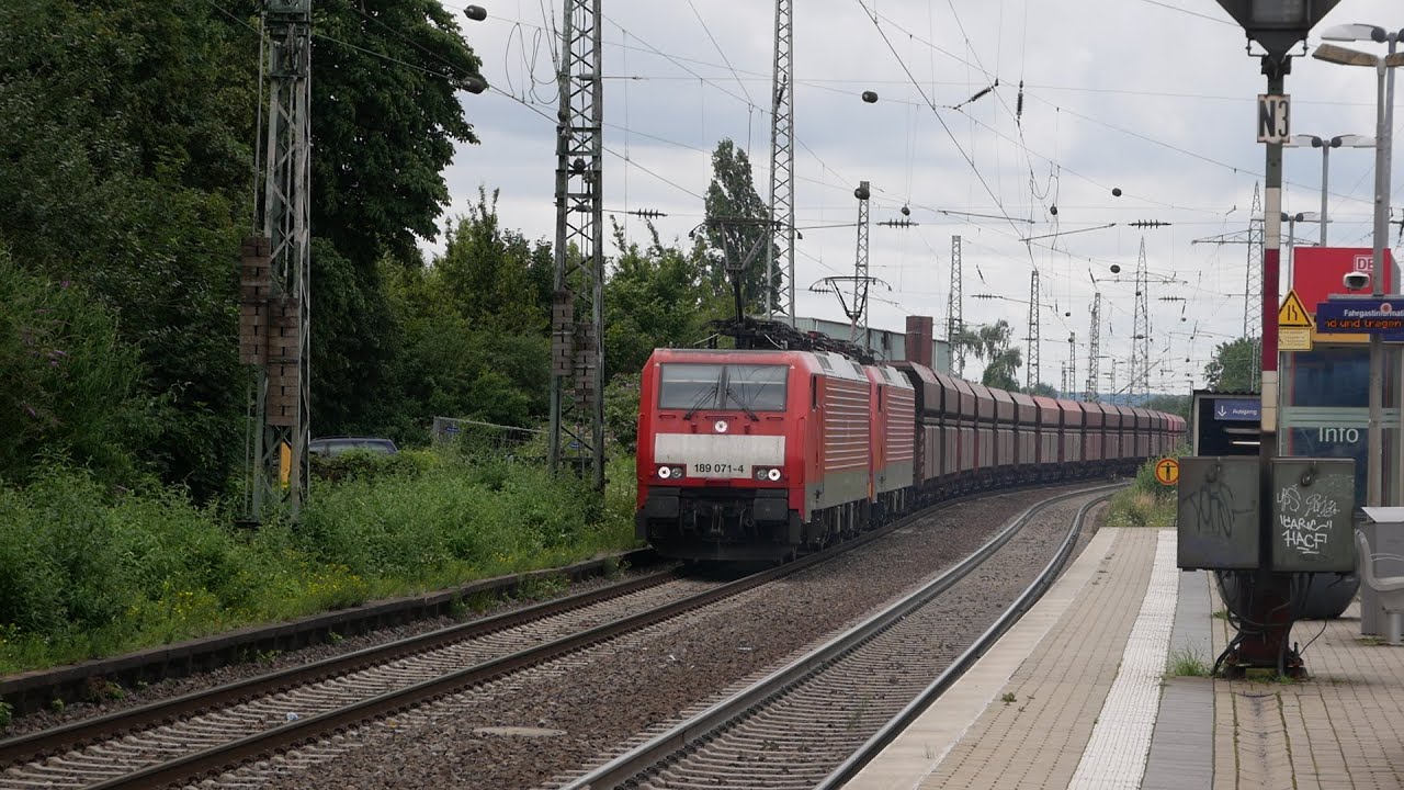 Eisenbahnverkehr in Hürth-Kalscheuren Mit Br 189 460 442 101 620 185 275 401 402 215 193 482