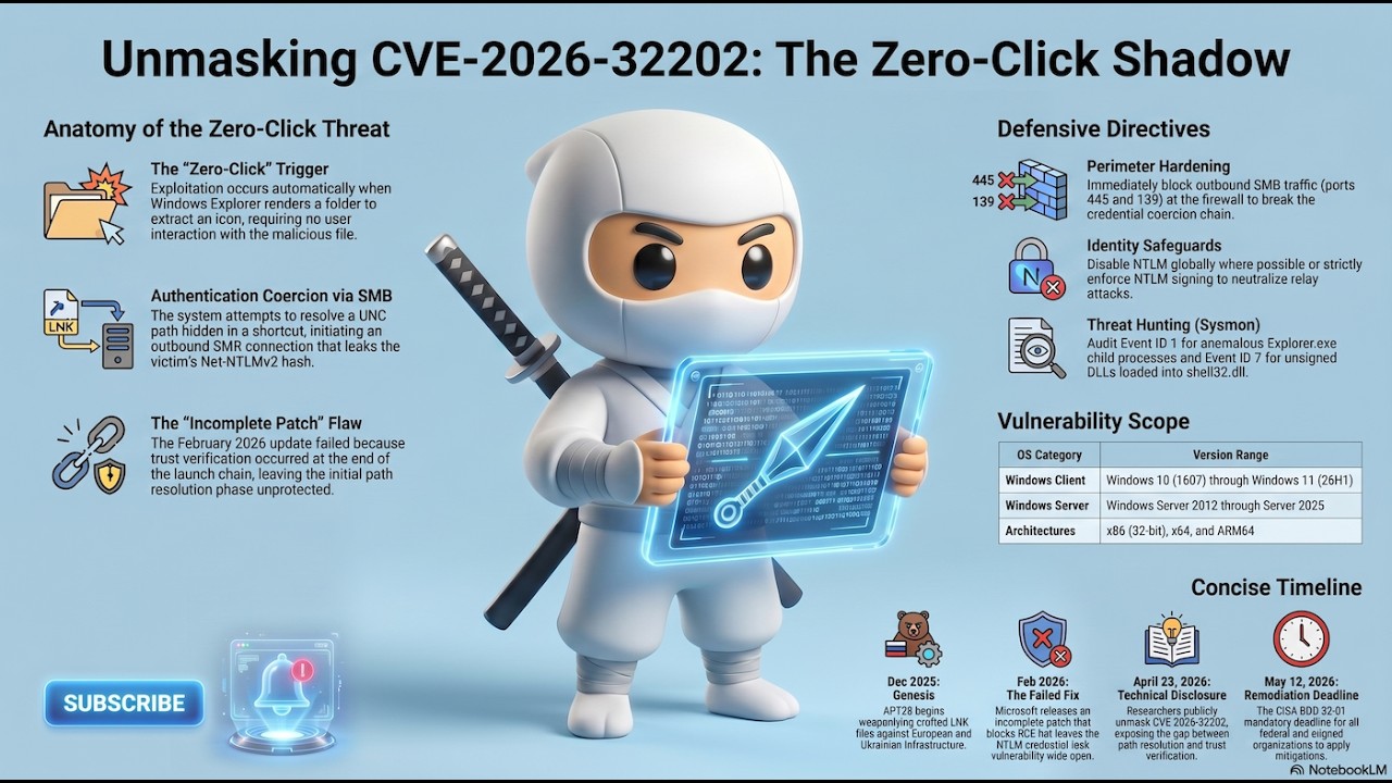 URGENT: Microsoft's Incomplete Patch Creates a ZERO-CLICK Windows Exploit (CVE-2026-32202)