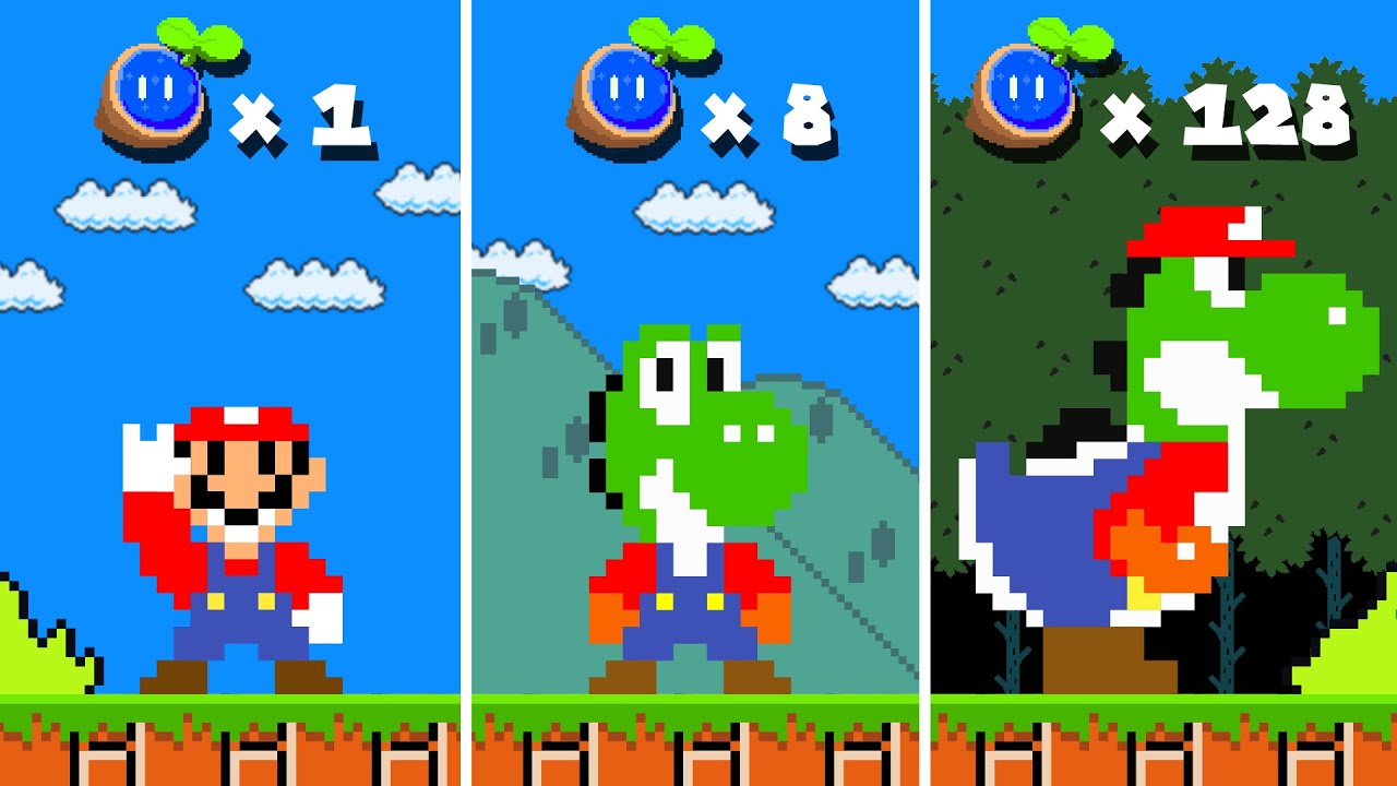 Mario but Every Seed Make MARIO Become YOSHI...
