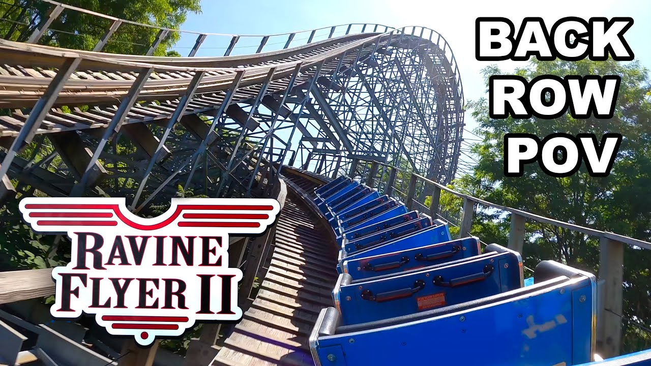 Ravine Flyer II Back Row POV Waldameer Wooden Roller Coaster