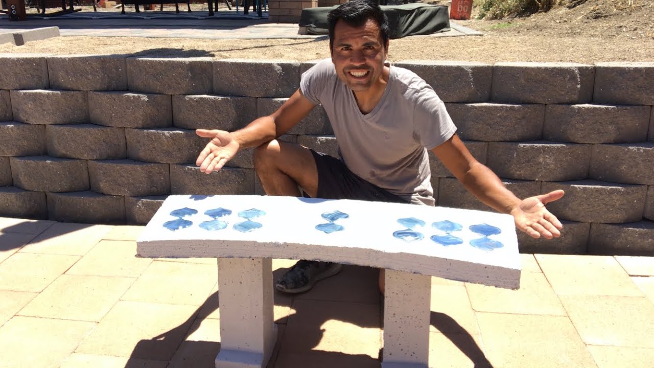 como hacer BANCA DE CEMENTO en minutos / how to make concrete benches  in minutes
