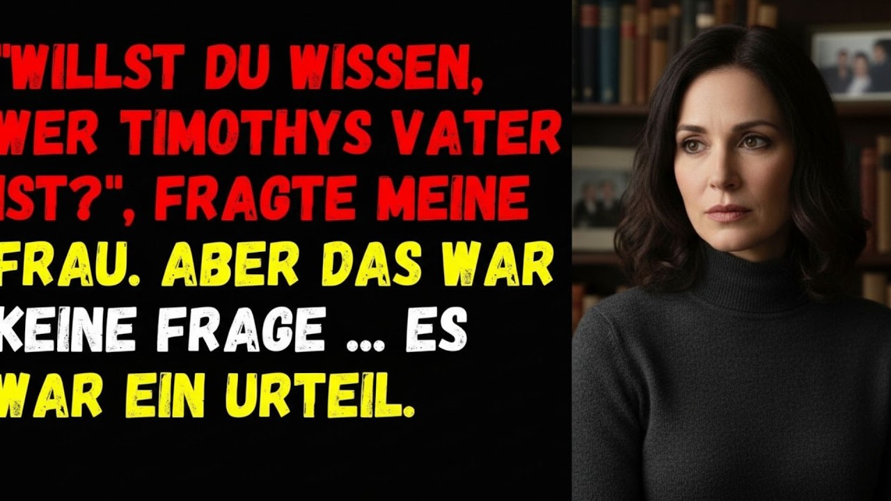 ⚡ Willst du wissen, wer Timothys Vater ist  , fragte meine Frau⚡