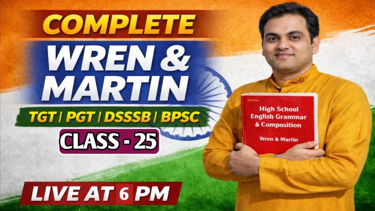 Wren And Martin Complete Solution-26| English Grammar Full Course | TGT PGT DSSSB GIC BPSC TRE 4.0