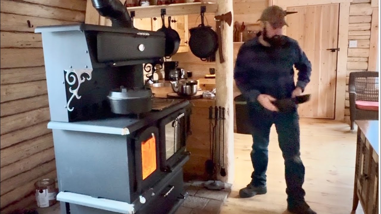 Major ￼Snow storm,Very Cold-34,Major Damage on the River Wharf,Log Cabin on a Off Grid Homestead 