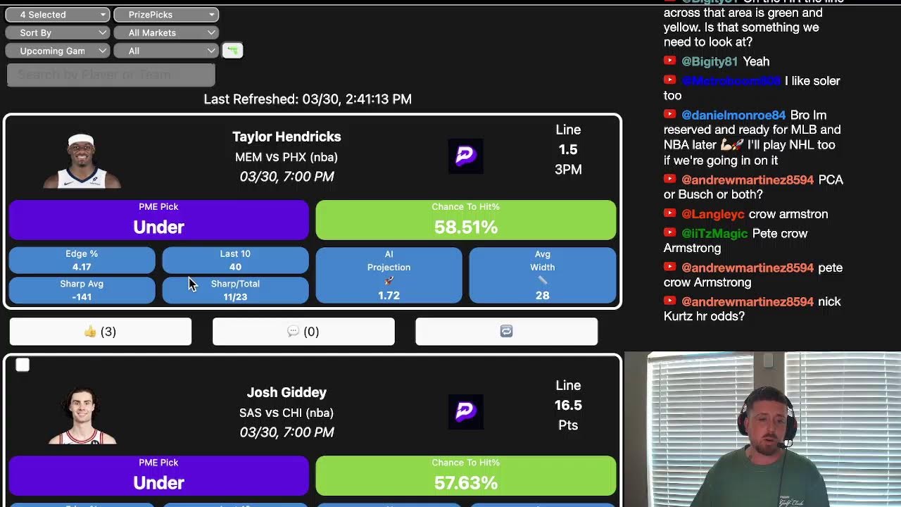 LIVE STREAM! BEST PRIZEPICKS TODAY!