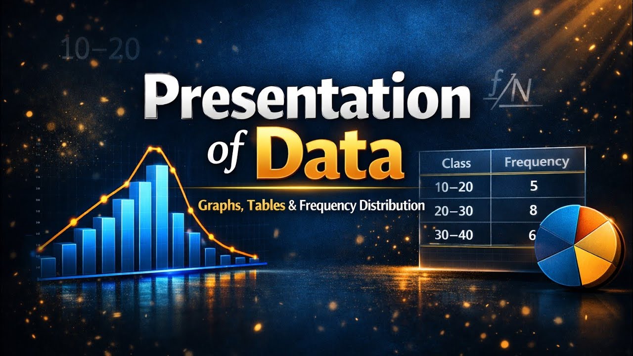 Presentation of Data in Statistics | Graphs, Tables, Histogram & Ogive (Complete Lecture).