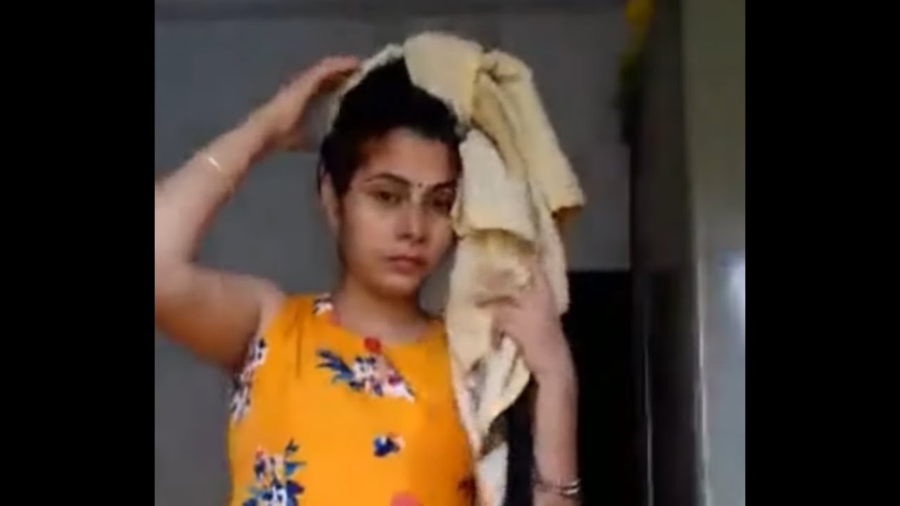 Watch me drying my long wet hair🥰😍