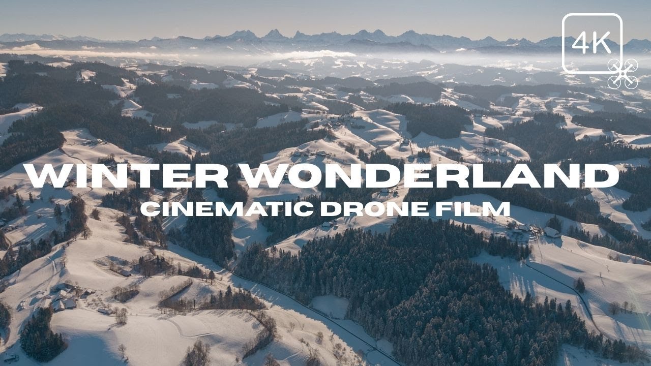 Winter Wonderland 4K - Relaxing Swiss Drone Film with Ambient Music