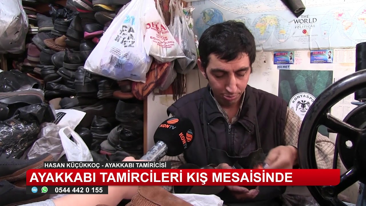 Ayakkabı tamircileri kış mesaisinde