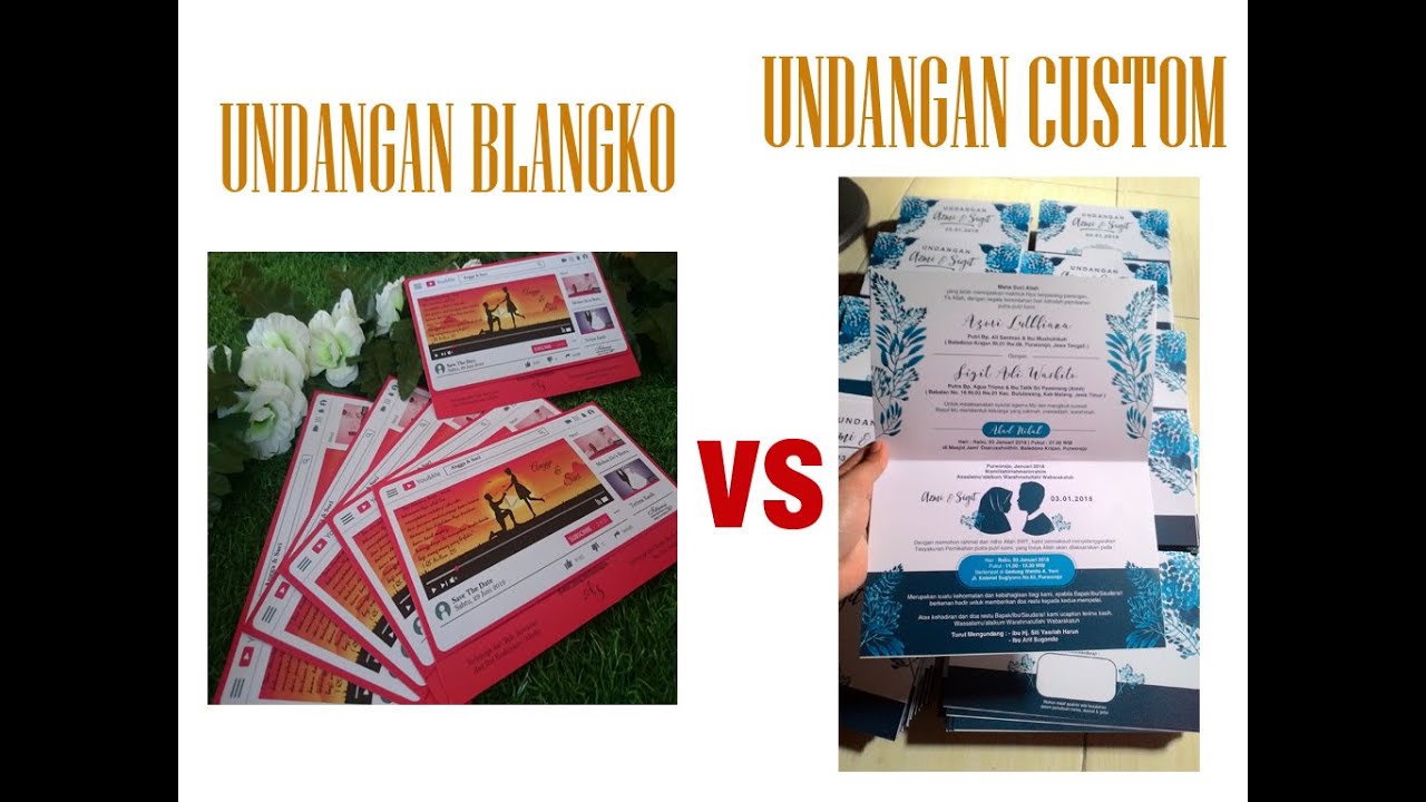 perbedaan undangan custom dan undangan blangko | undangan custom vs undangan blangko