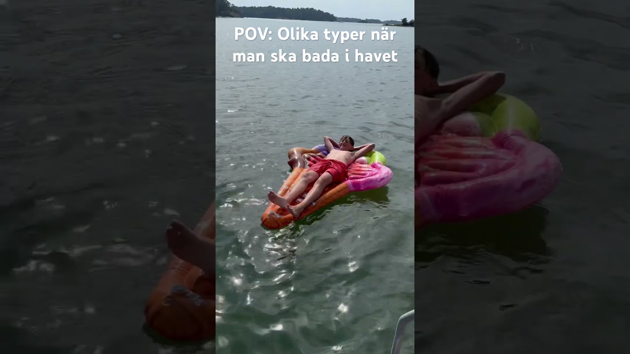 Olika typer när man ska bada i havet 