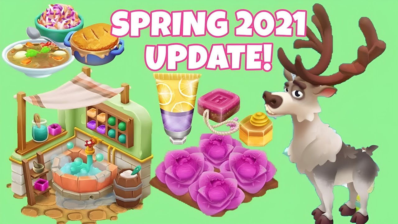 Hay Day Spring 2021 Update - Bath Kiosk, Cabbage, Reindeer & More!