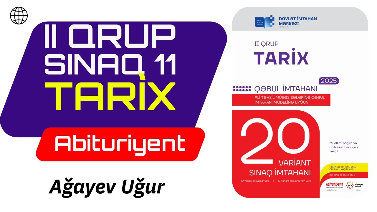 2-ci qrup / Tarix 20 sınaq / DİM / Sınaq 11 / #Uğurmüəllim