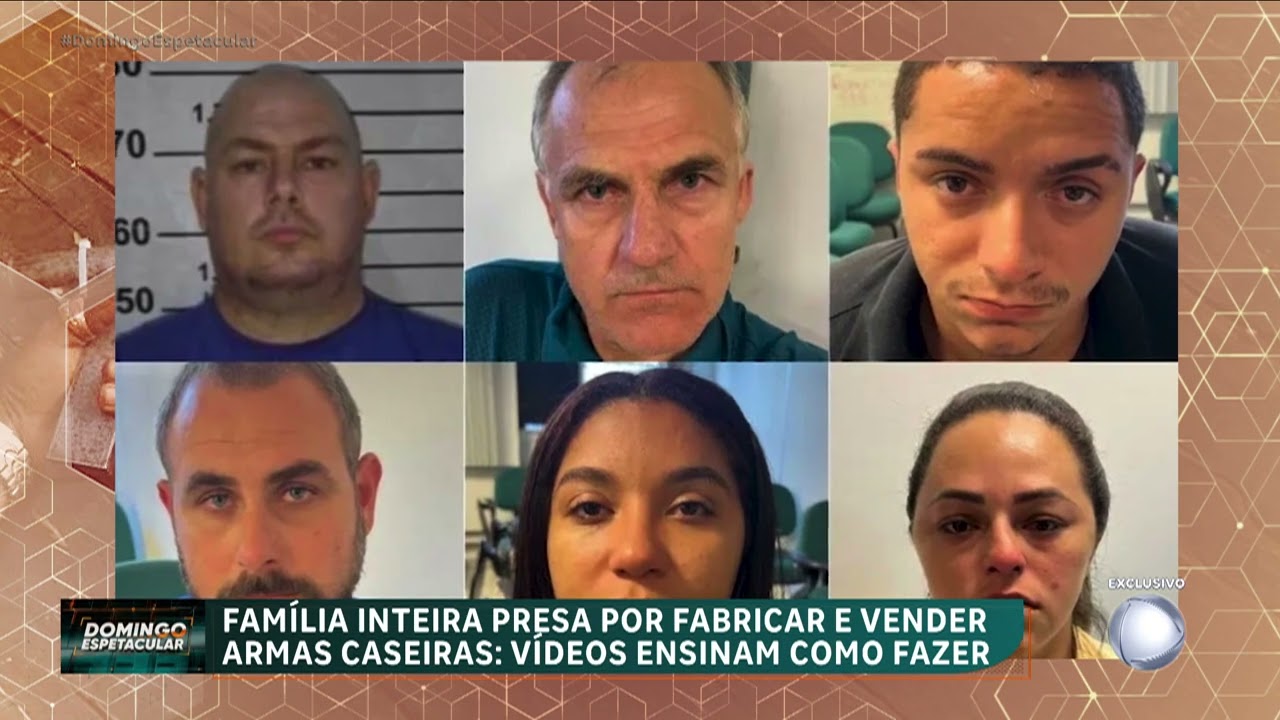 Família inteira é presa por fabricar e vender armas caseiras para facções criminosas