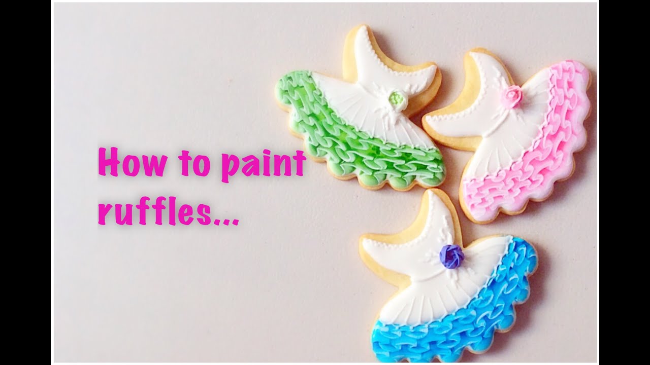 How to paint ruffles. One stroke technique. My little bakery.