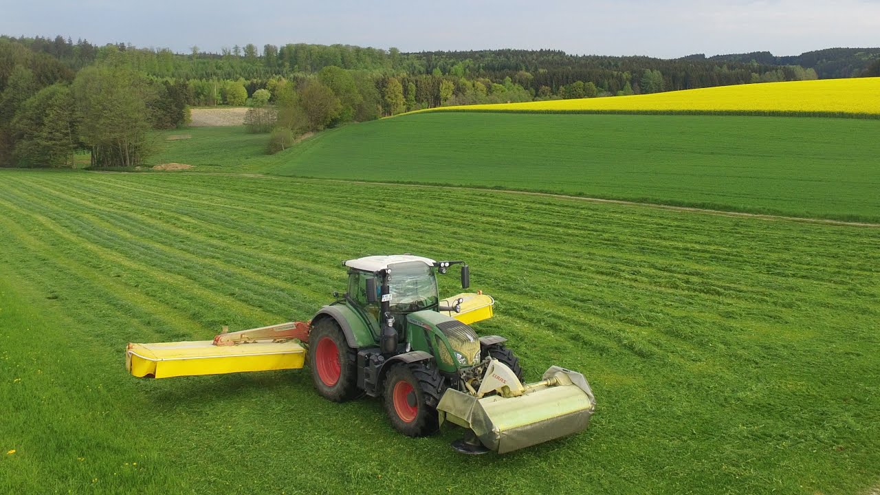 1 Schnitt 2018 Mähen/Fendt 718 Vario am Pöttinger novacat s10 Fendt/Pöttinger/Claas