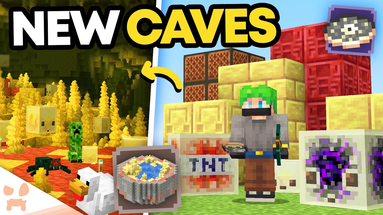 MINECRAFT CHAOS CUBED ВЫШЛО: БОЛЬШОЕ ОБНОВЛЕНИЕ ПЕЩЕР, НОВЫЕ БЛОКИ, СЕРНЫЕ КУБЫ И МНОГОЕ ДРУГОЕ!!