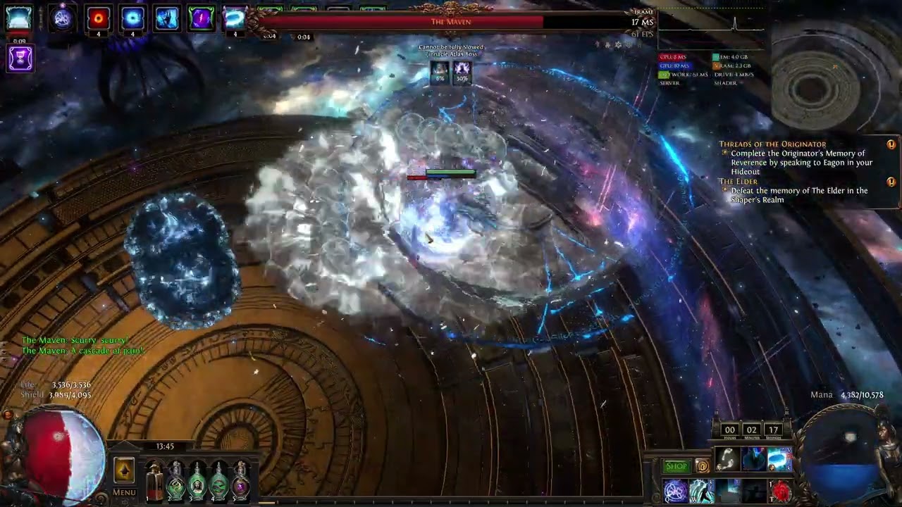 (3.27) Ice Nova of Frostbolts Archmage Hierophant VS Maven (Deathless)