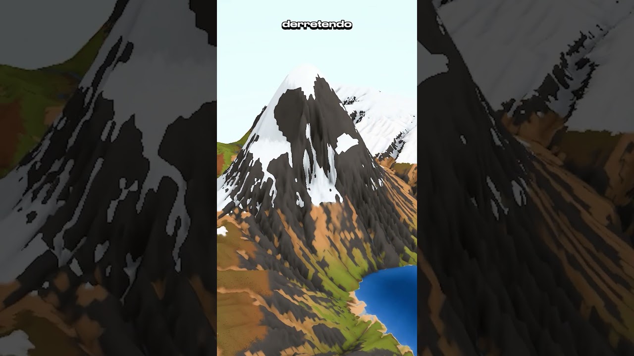 Adicionei muita lava no p&eacute; de uma montanha - TerraFirma 2! #planeta #geografia #curiosidades