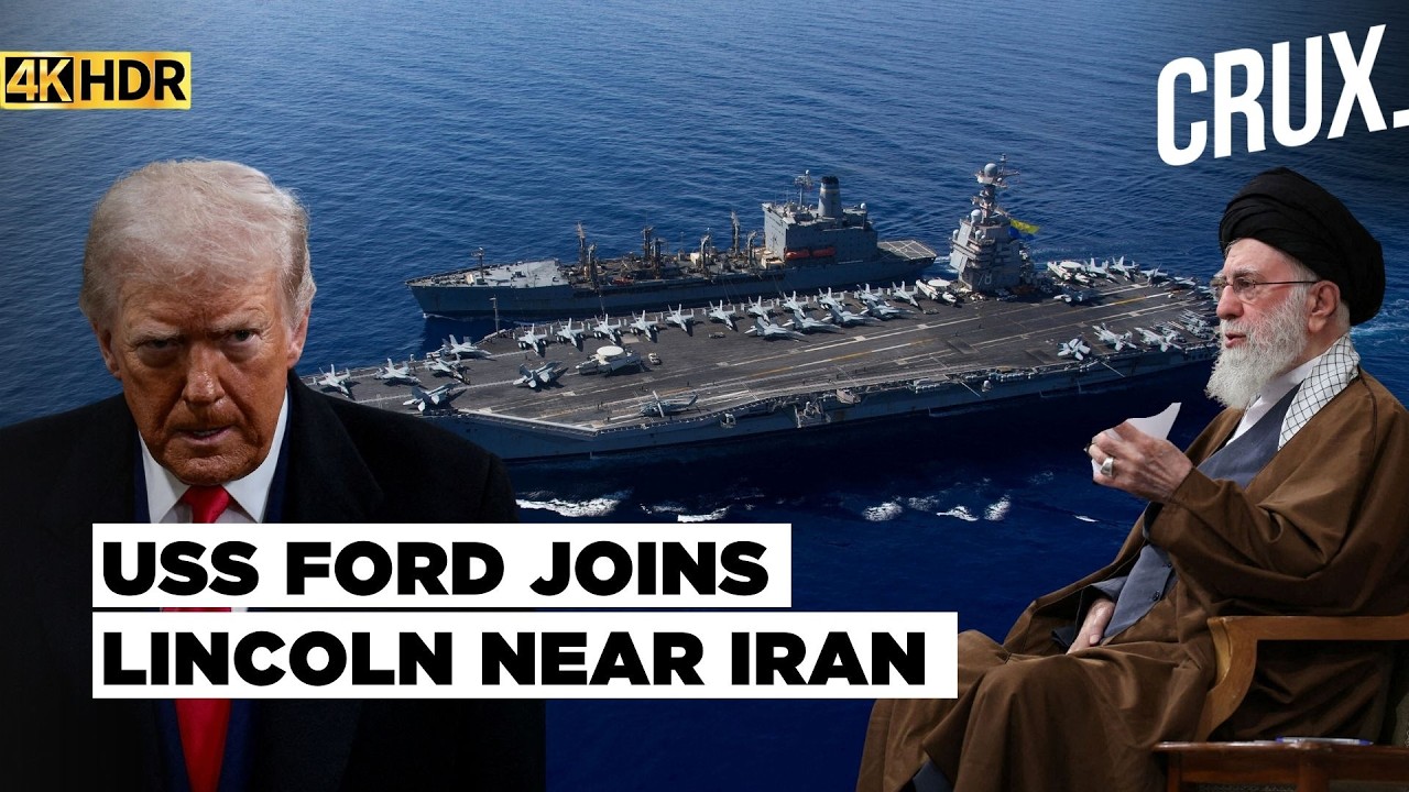 USS Ford Joins Lincoln in Middle East as Trump Warns Iran of ‘Very Traumatic’ Strike | 4K