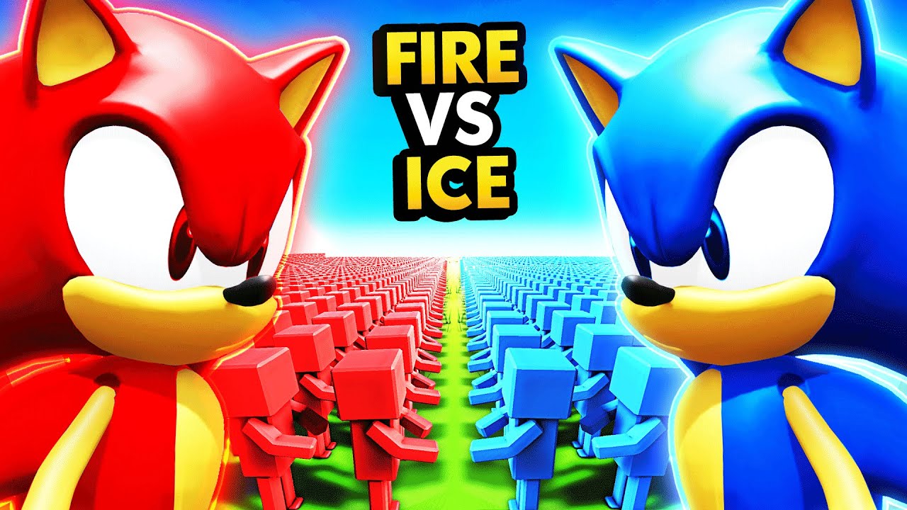 FIRE SONIC ARMY vs ICE SONIC ARMY