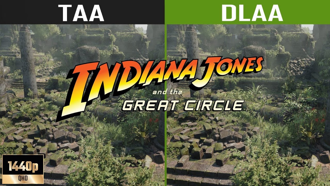 Indiana Jones And The Great Circle — TAA vs DLAA Graphics Comparison 1440p