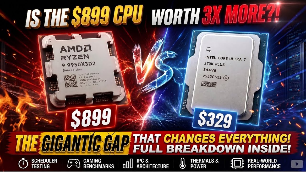 🚨 Процессор AMD Ryzen 9 9950X3D2 стоимостью 900 долларов имеет БОЛЬШУЮ проблему&hellip; Тесты и обзор Ry...