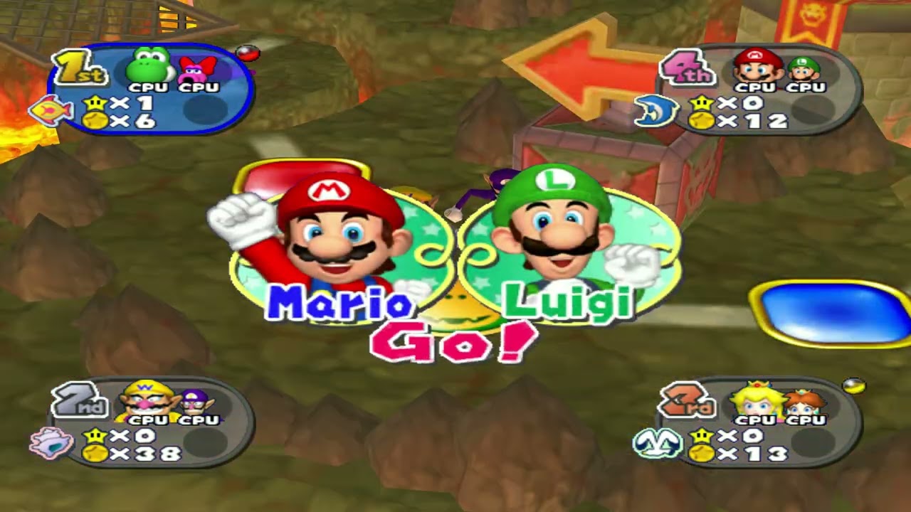 Bowser's Enchanted Inferno! - Mario Party 7 (Gamecube) 8 Player Board Gameplay (50 Turns Longplay)