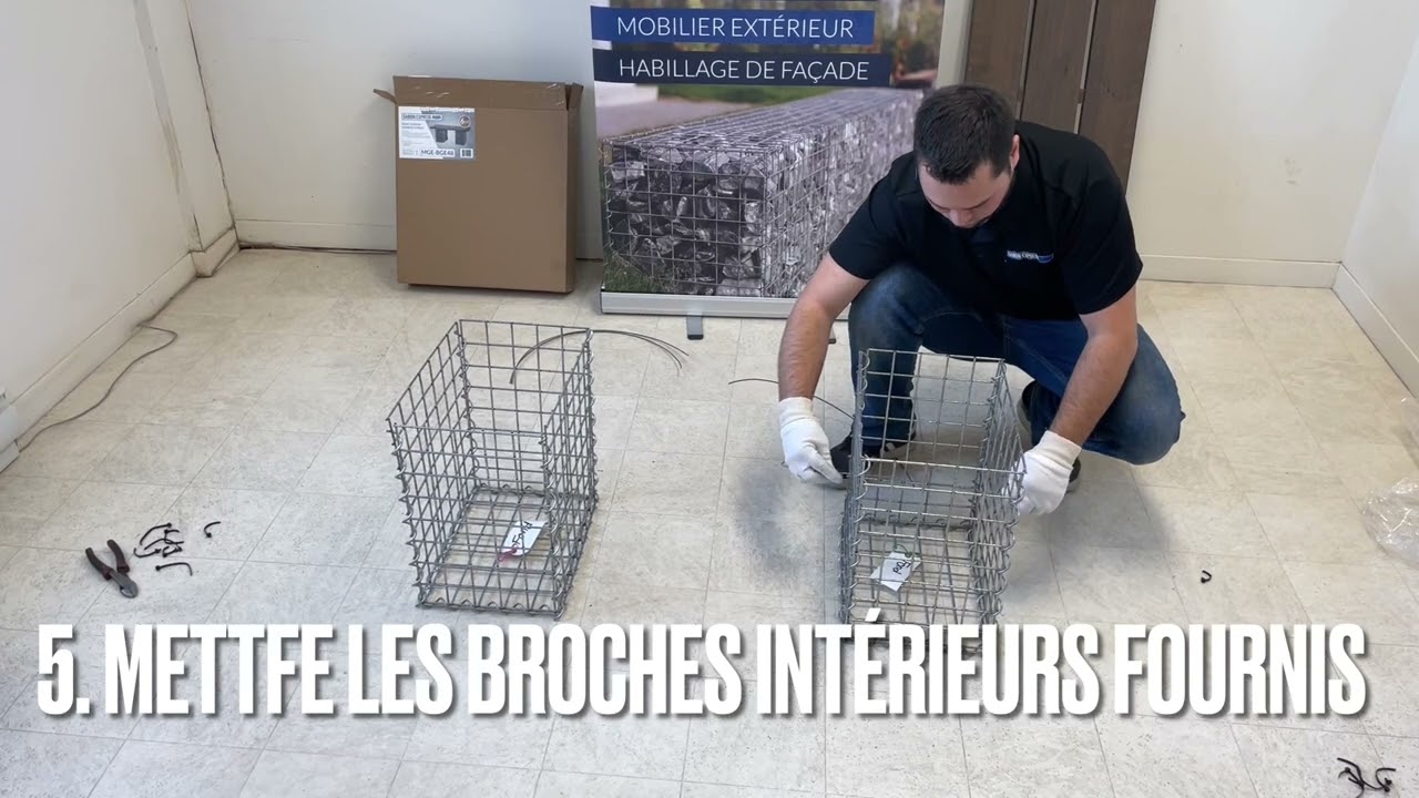 Banc Gabion Express 4 pieds