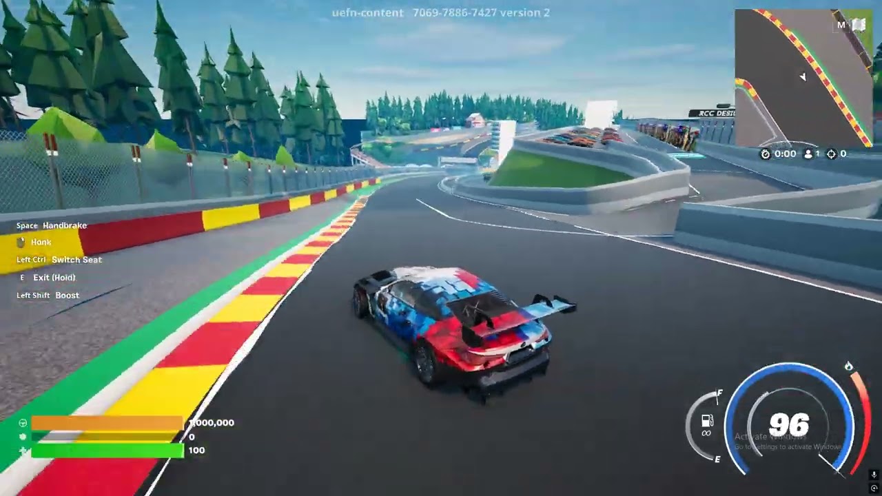 BMW M4 GT3 Evo in Fortnite | Startup and Drive