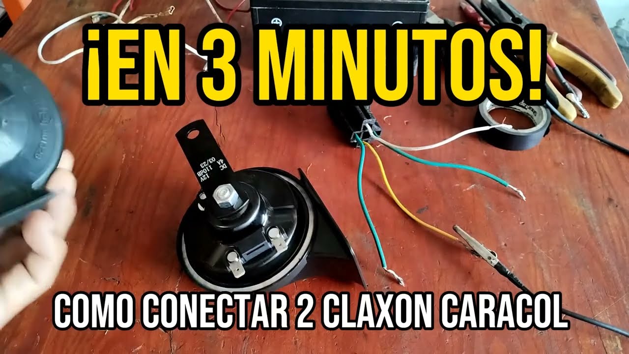 🚨Cómo conectar 2 claxon caracol 12 volt  para tu motocicleta