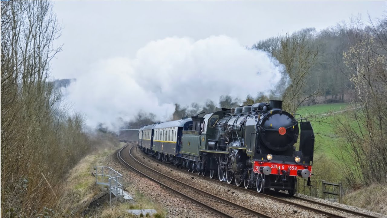 Train du Pacific Vapeur Club : Rouen - Dieppe à toute vapeur pour l'Orient Express ! (231G558)