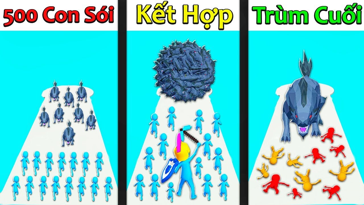NẾU SLENDERMAN SỞ HỮU 1000 CON SÓI MẮT ĐỎ VIP NHẤT TRONG CROWD CITY | Thử Thách SlenderMan