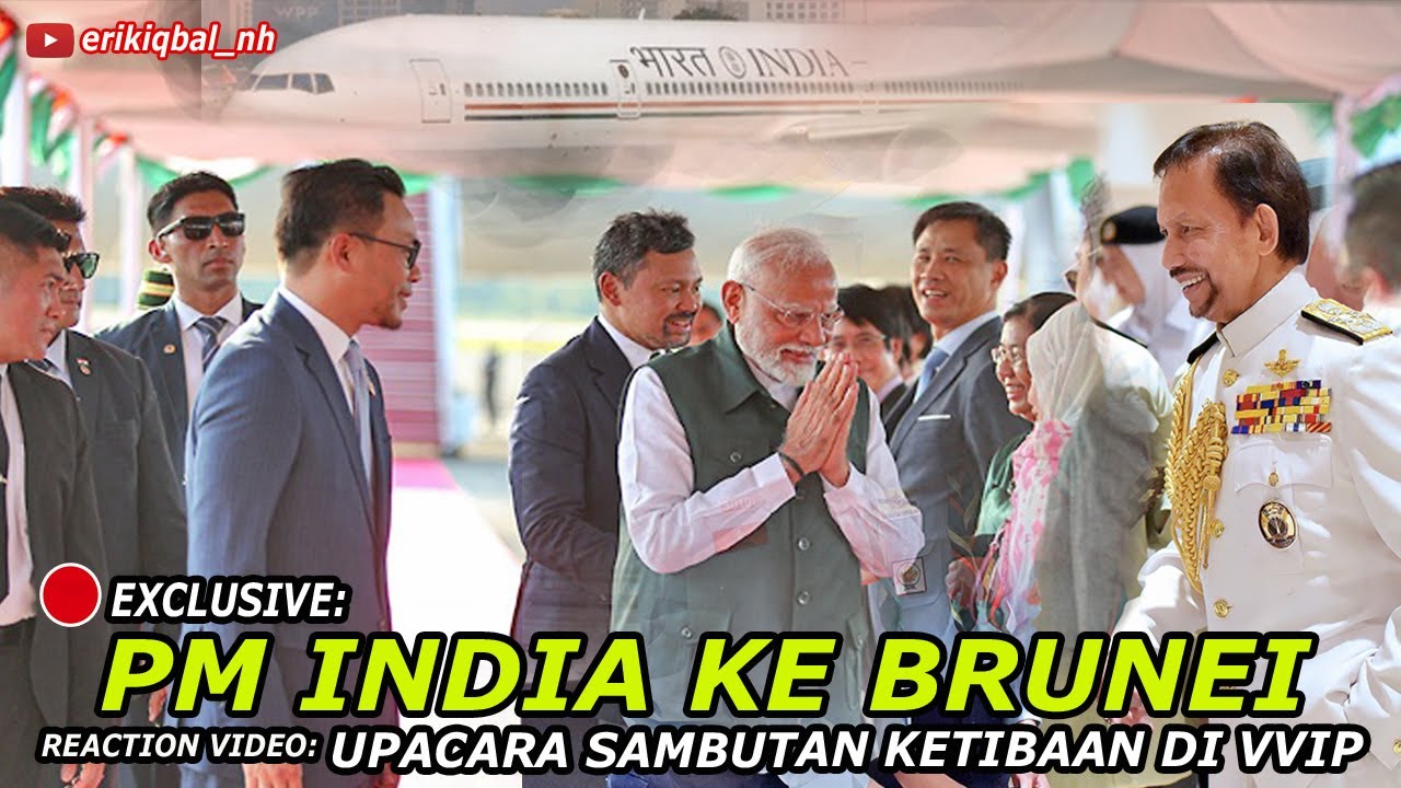 🇮🇳✈️🇧🇳🔴PM INDIA TEMUI SULTAN BRUNEI TIBA DISAMBUT VVIP AIRPORT I 🇧🇳 Reaction
