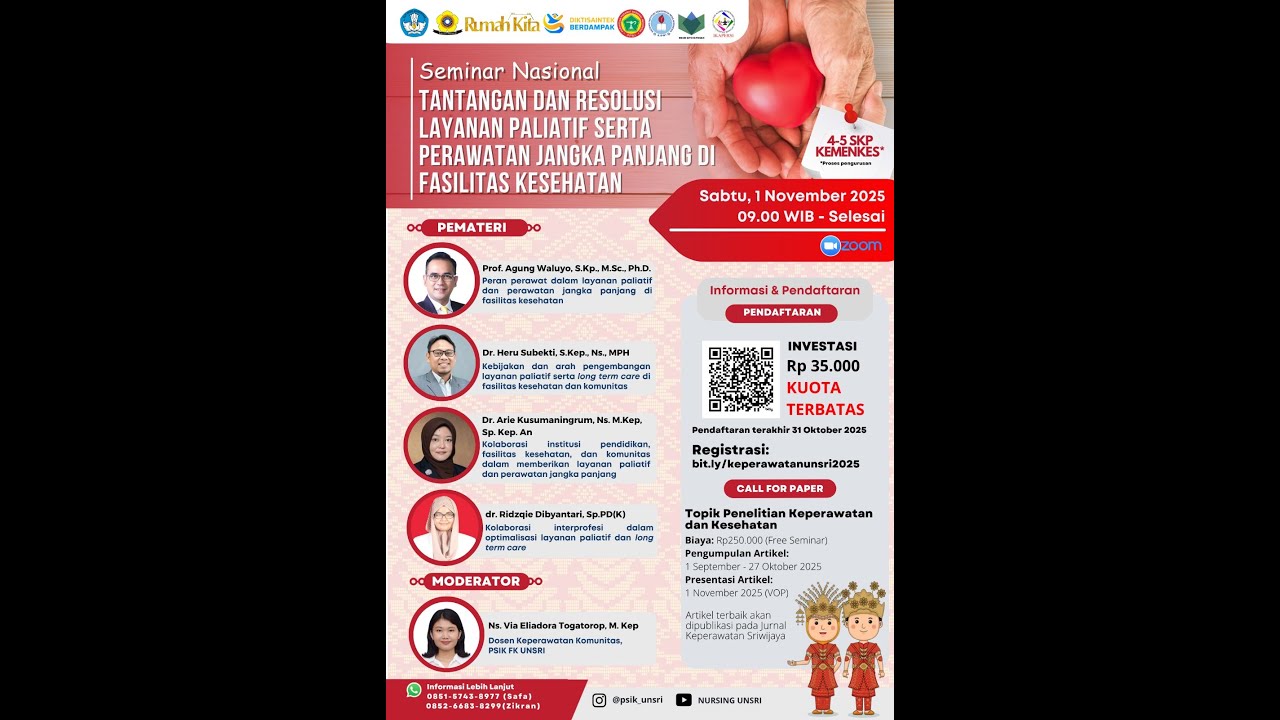 SEMINAR NASIONAL BAGIAN KEPERAWATAN FAKULTAS KEDOKTERAN UNIVERSITAS SRIWIJAYA TAHUN 2025