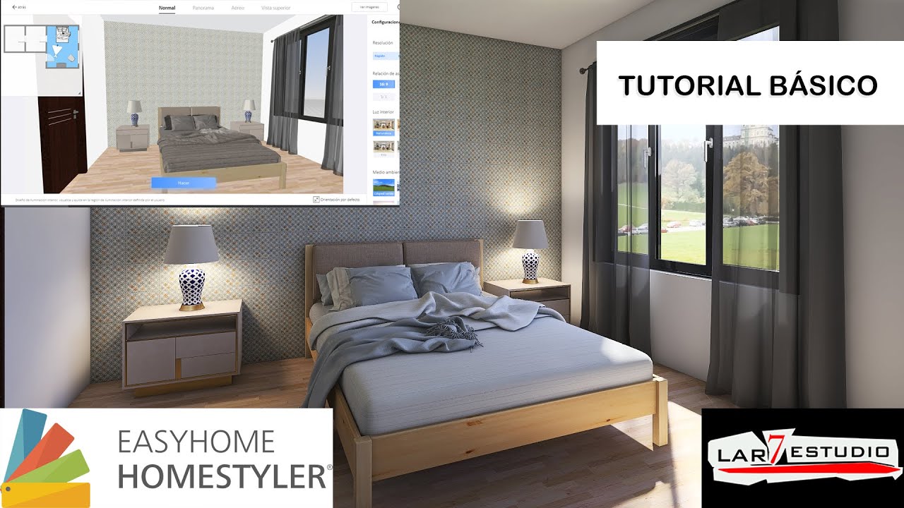 TUTORIAL BÁSICO HOMESTYLER DORMITORIO DESDE CERO GRATIS, RENDERES PROFESIONALES SIN SABER NADA.