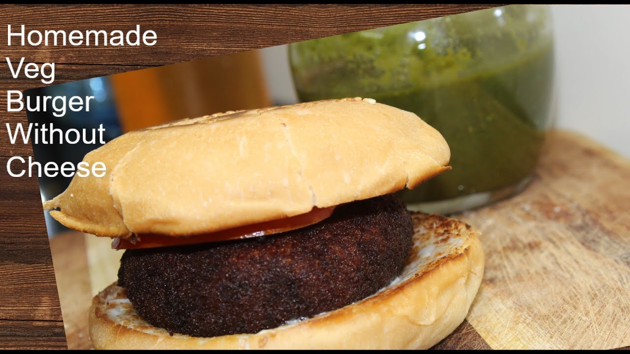 Homemade Veg burger without cheese-SpiceUp with Paro,tikki burger/desi burger