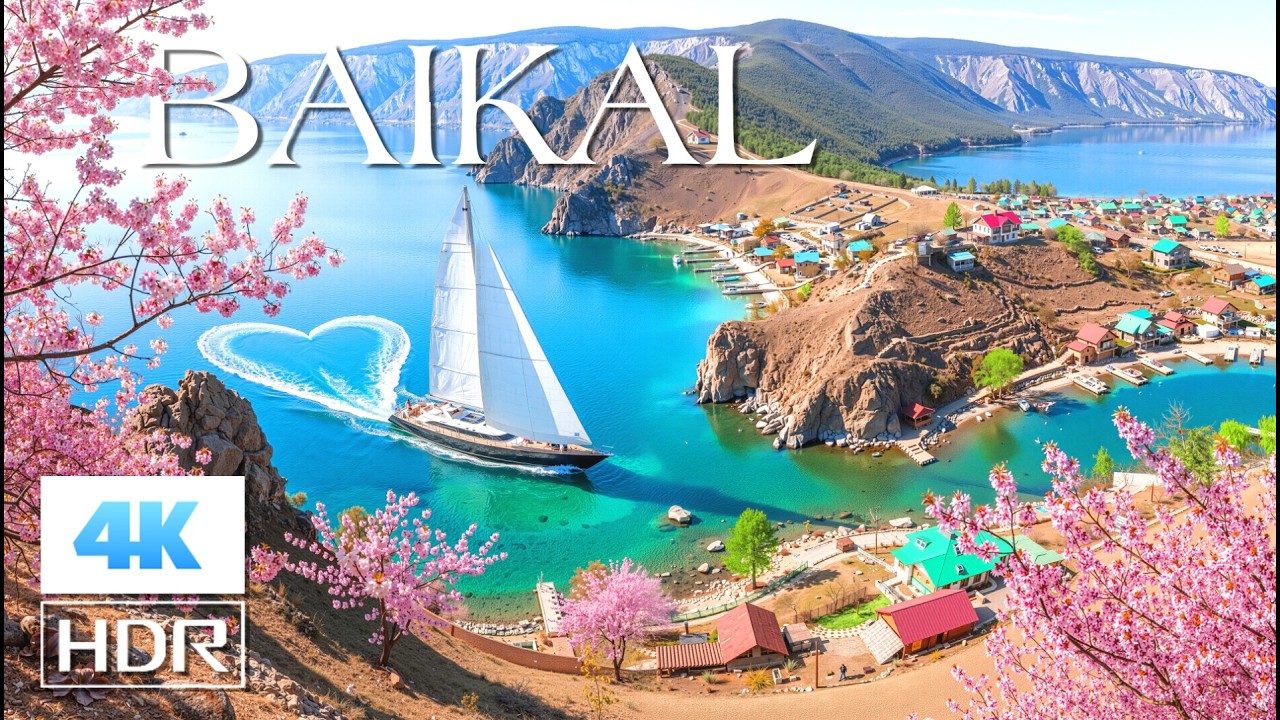 LAKE BAIKAL RUSSIA 4K ULTRA HD | Frozen Landscapes, Crystal Ice & Deep House Travel