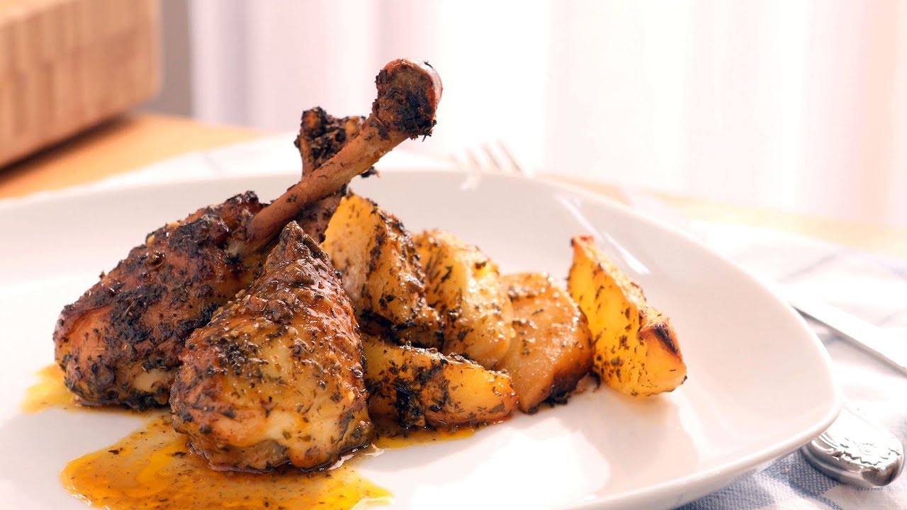 Muslos de pollo con patatas - Cocinatis