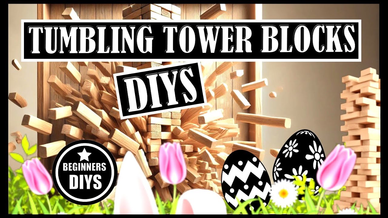 🟢UNIQUE TUMBLING TOWER BLOCKS HIGH END EASTER EGG SILHOUETTE🟢JENGA BLOCKS EASY INSPIRATION CRAFTS🟢