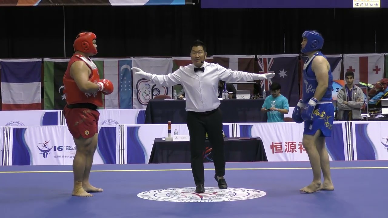 HYX 16th World Wushu Championships Sanda Men's 90KG+ - China vs. Kazakhstan
