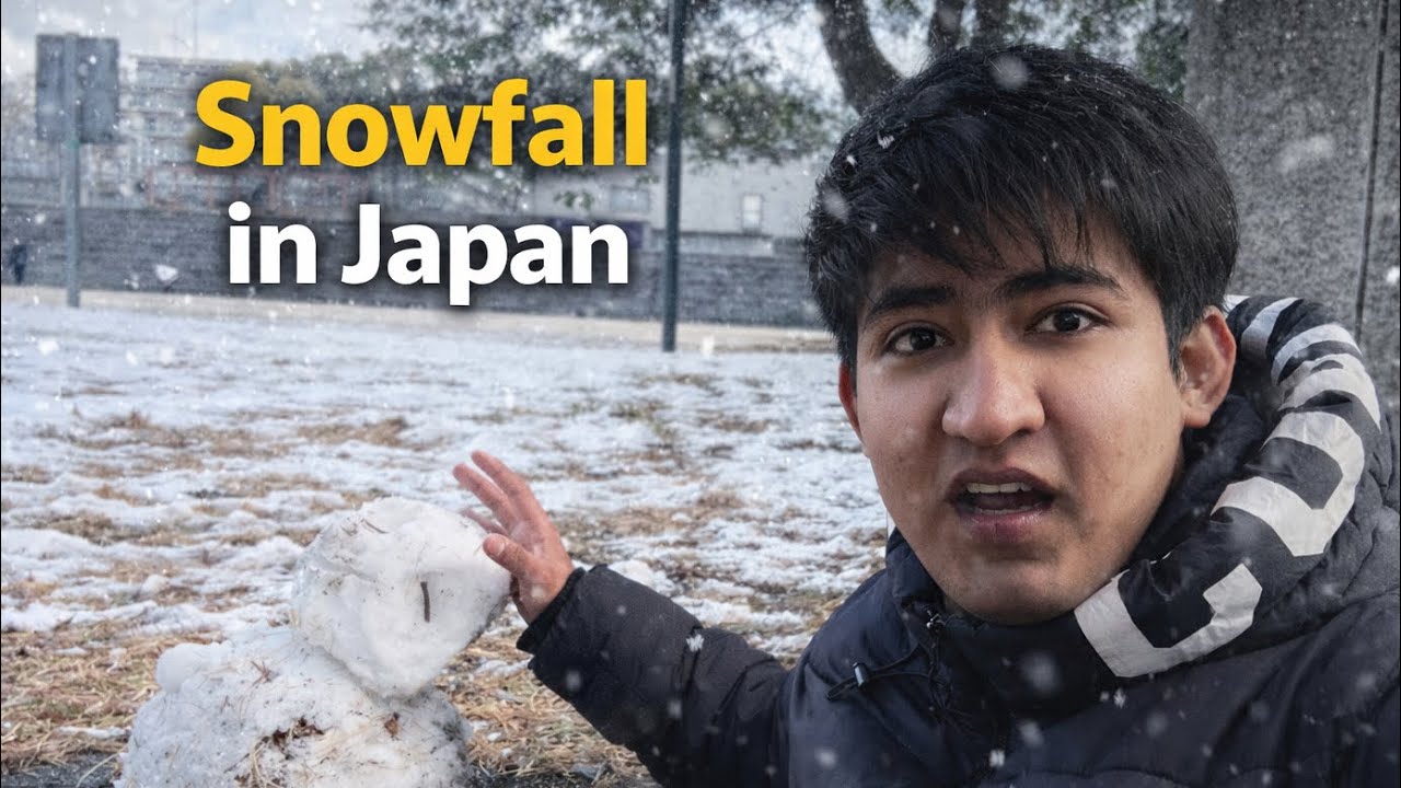 Japan pe snowfall hogya☃️| Indian in japan highschool🇯🇵