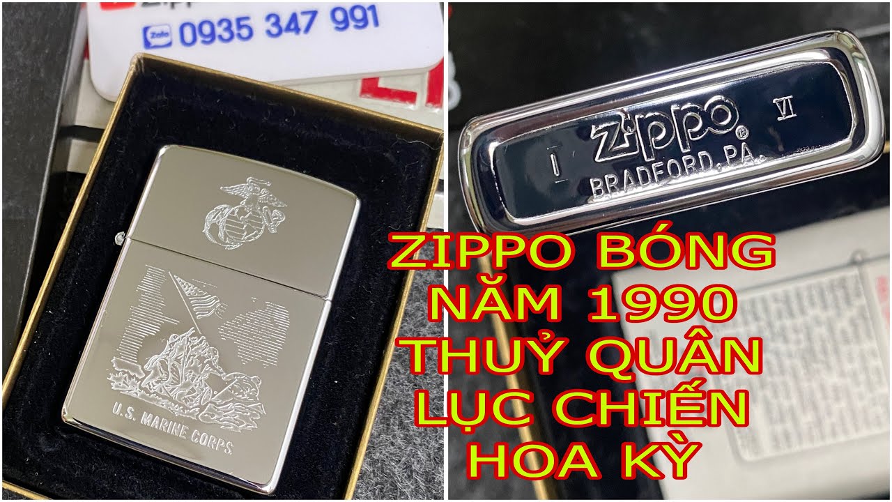 ZIPPO NĂM 1990 THUỶ QUÂN LỤC CHIẾN HOA KỲ #fire #lighter #batlua #review #zippolighter #uss 